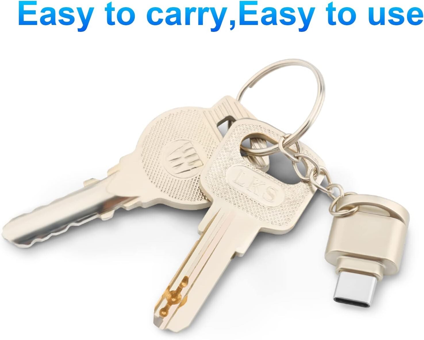 USB C Portable Card Reader for Micro SD Cards, Micro SD to Type C USB Adapter