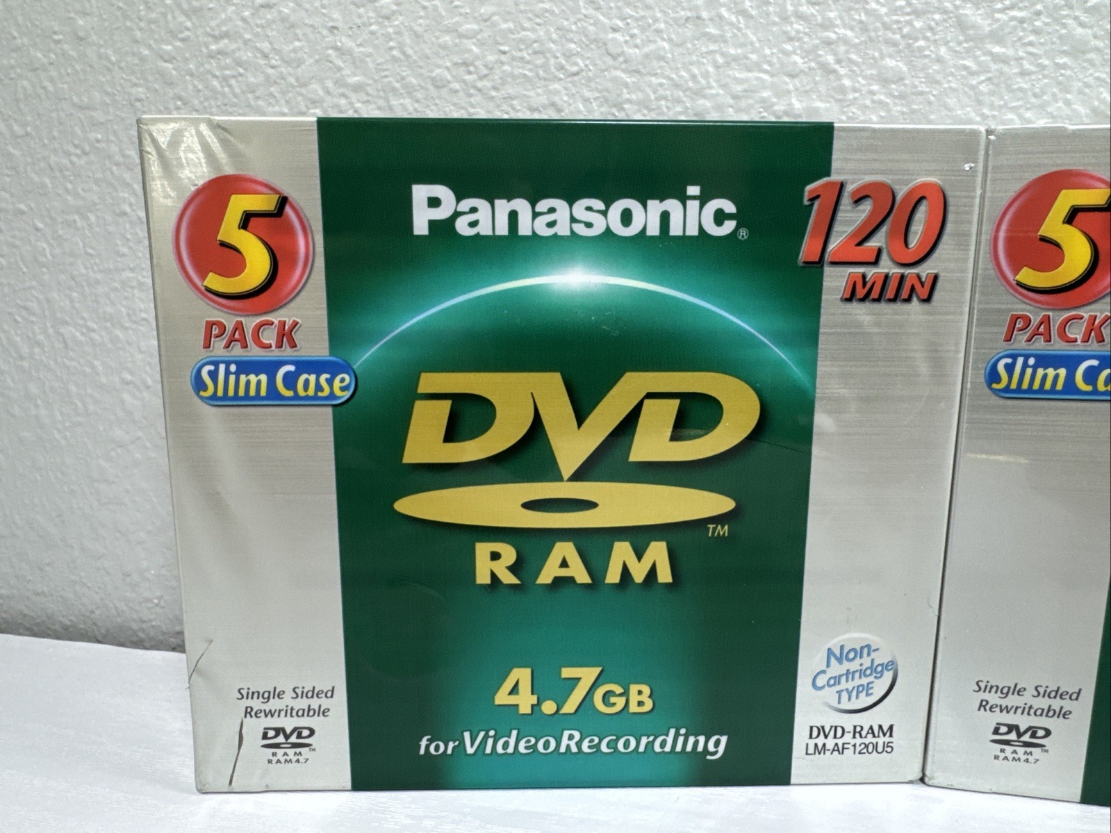 Lot Of 3 Panasonic LM-AF120LU5 DVD Ram Disc 120 Min. 5 Packs – Brand NEW!