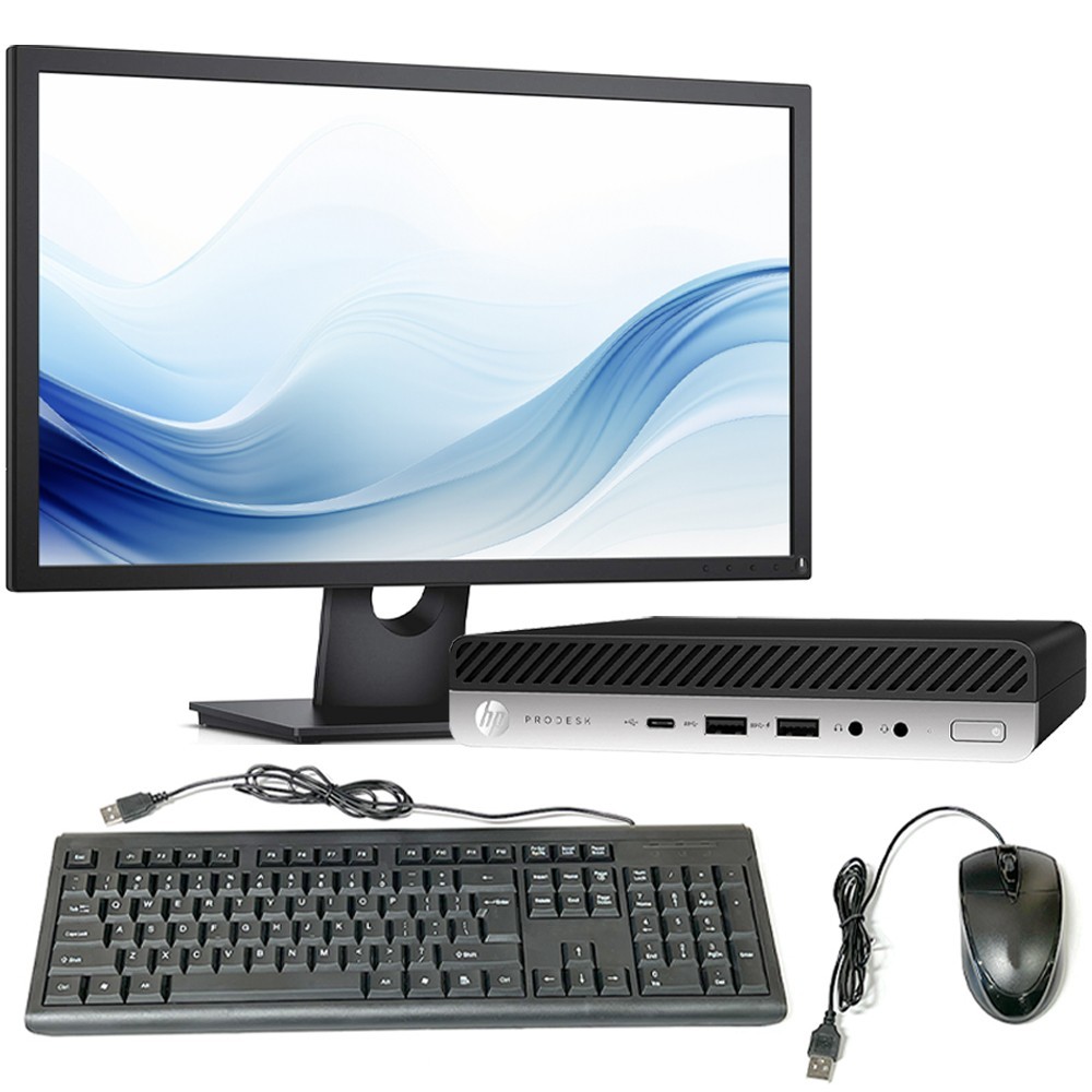 HP Windows 11 Pro Desktop i5 Computer Micro Up To 27″ LCD 32GB RAM 1TB SSD Wi-Fi