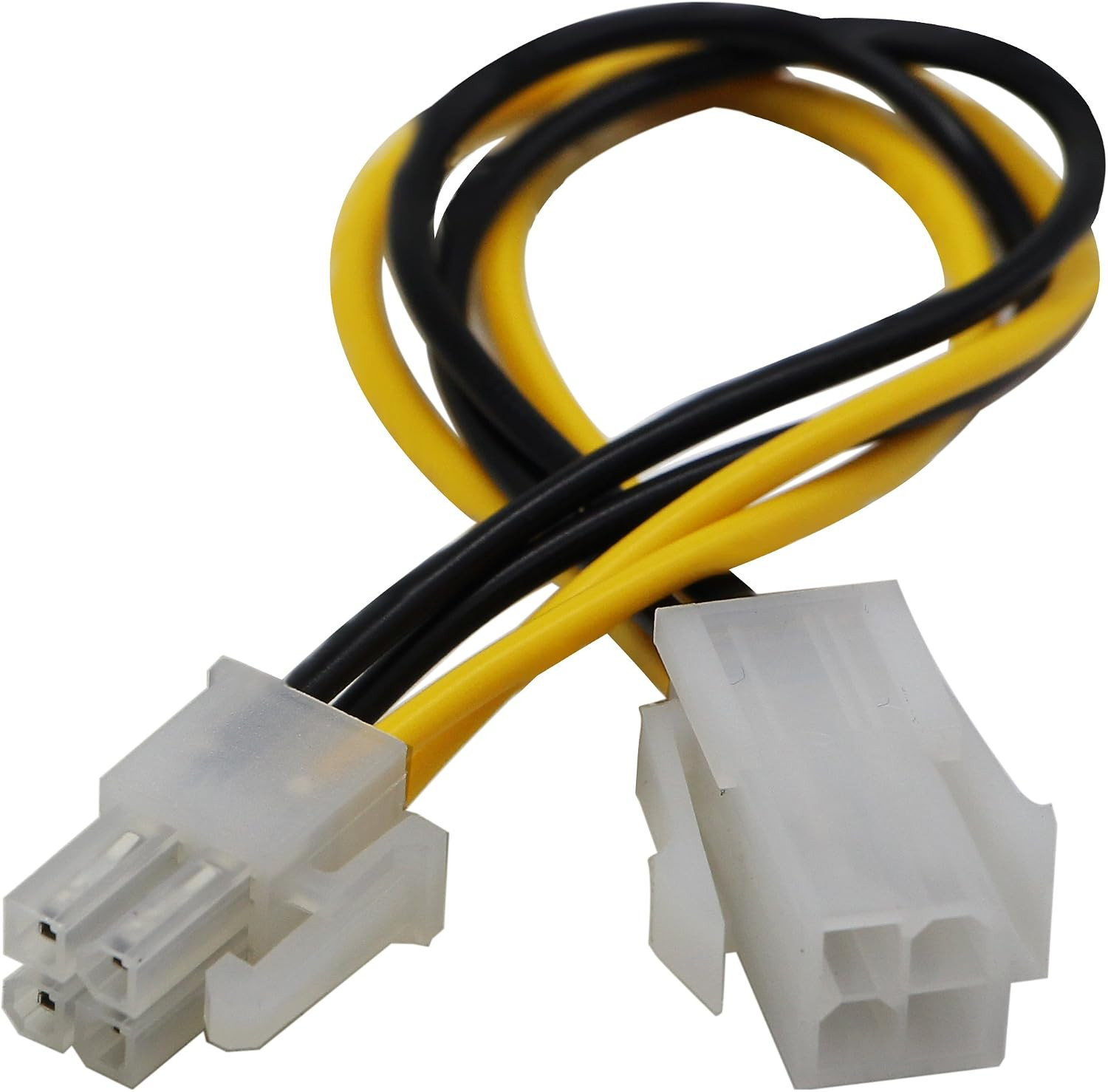 Zdycgtime(2-Pack) 4-Pin Molex M/F SATA Cable ATX 12V Power Supply 4-Pin CPU Male