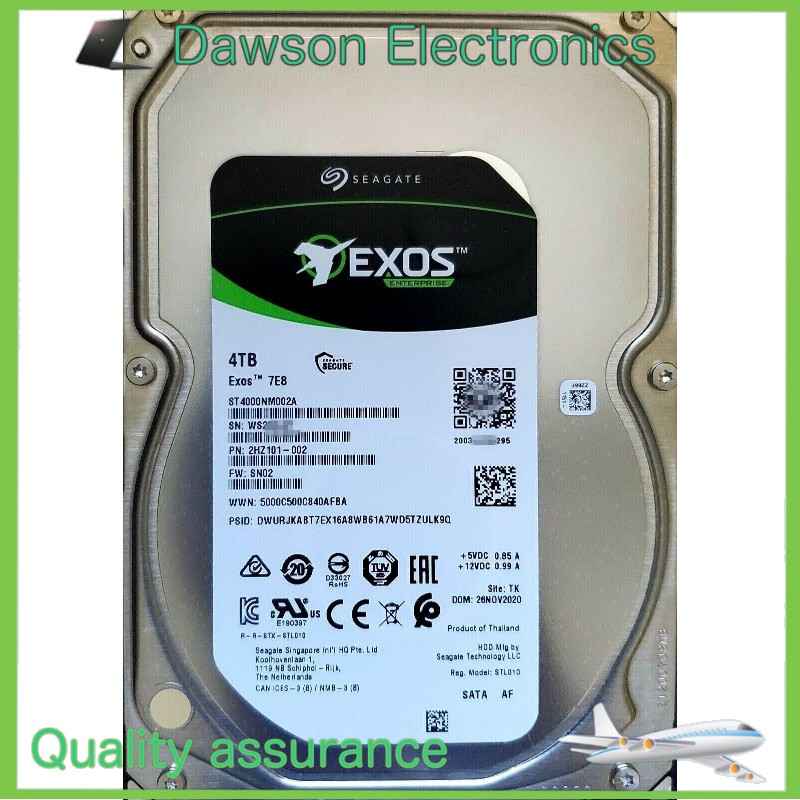 Seagate Exos 7.2K 4TB 7E8 ST4000NM002A 6Gb/s 256MB 3.5″ SATA 2HZ101 Hard Drive