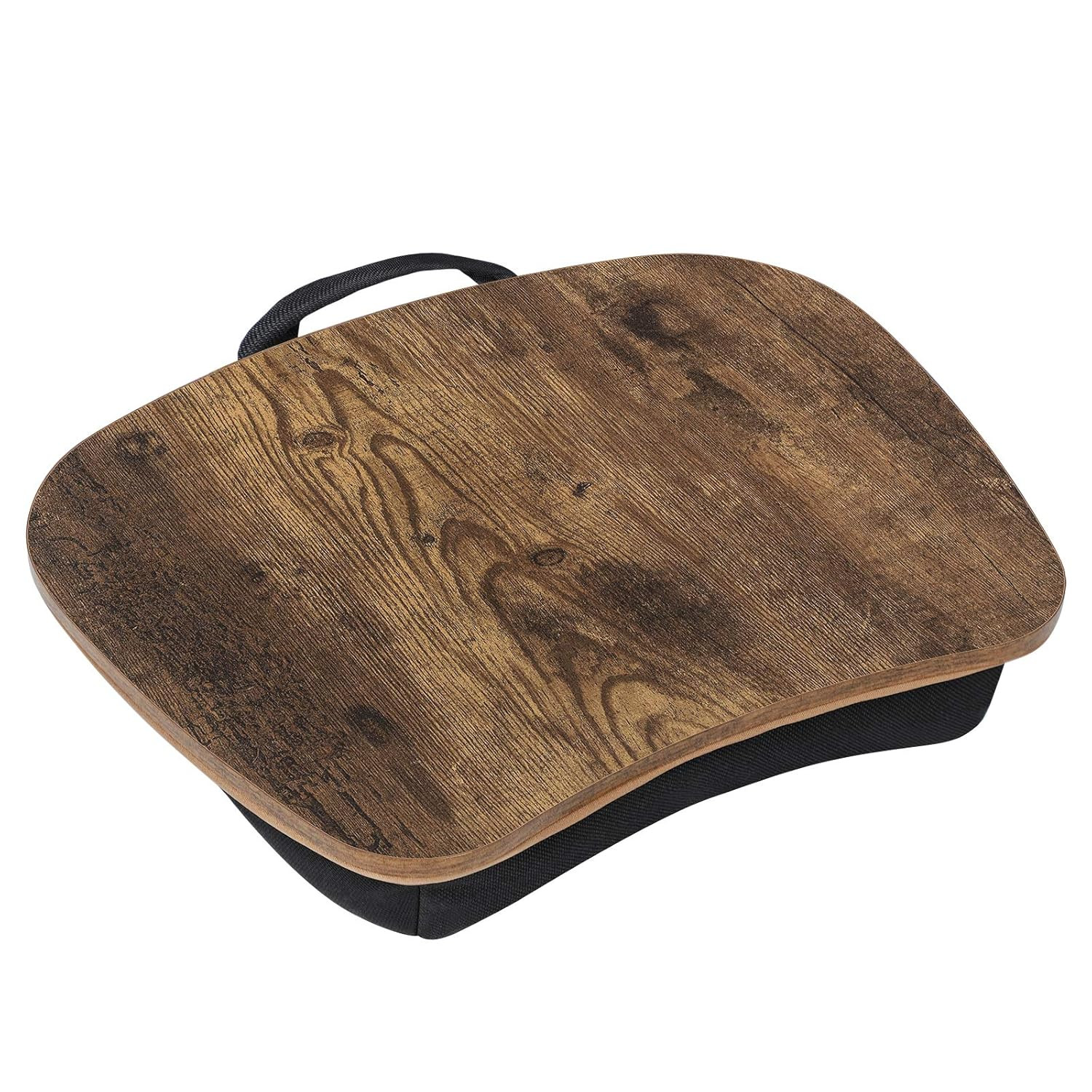 SONGMICS Lap Desk, Bed Tray, Laptop Table with Handle, Cushion, 12.6 X 15.7 X