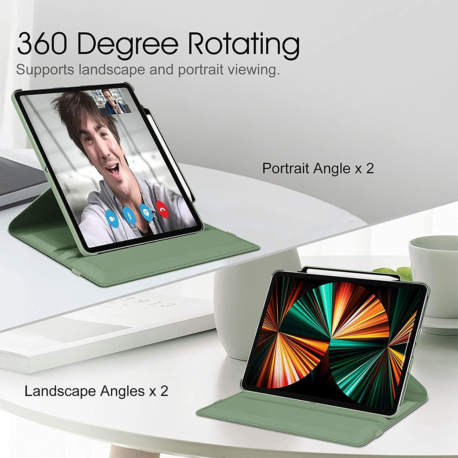 360 Degree Rotating Case Stand Cover for Apple iPad 9th/iPad Pro 11 /12.9 2022