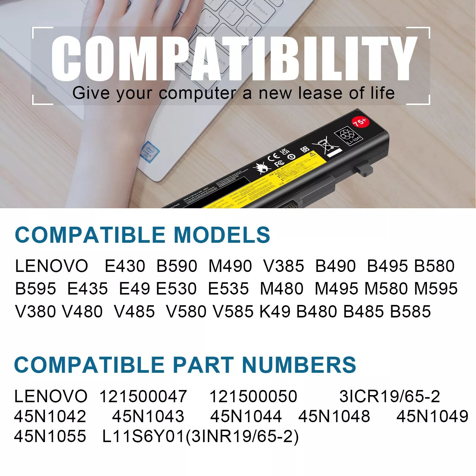 ✅For Lenovo ThinkPad E Series E430 E431 E531 E535 E540 E545 E530C B590 Battery