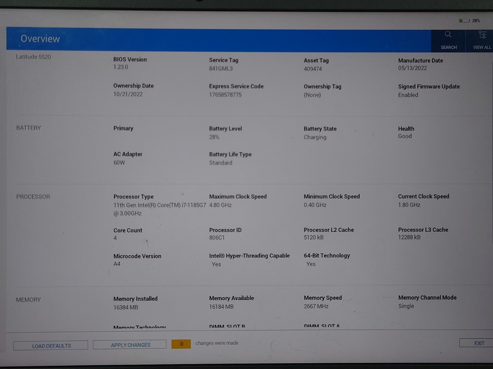 Dell Latitude 5520 15.6″ FHD i7-1185G7 16GB RAM 512GB SSD No OS
