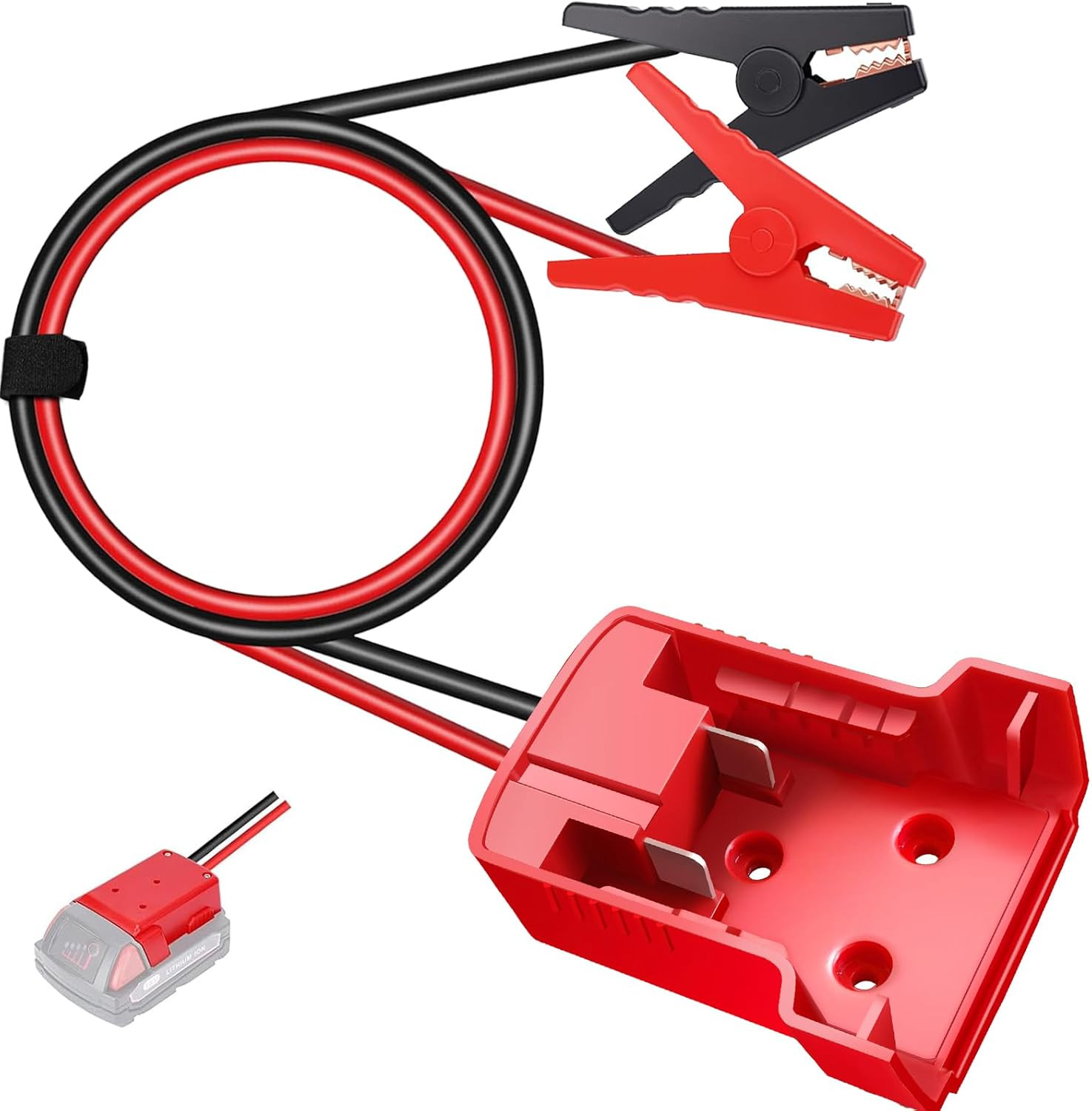 2.2FT 8AWG Flexible Silicone Cable Adapter with Alligator Clips,Compatible with