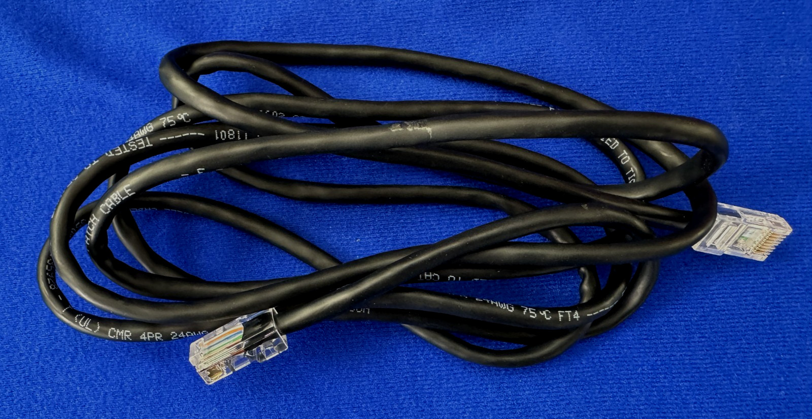 ETL Verified EIA/TIA-568B Category 5E UTP Cable 6 Ft. Black 24AWG Type CMG