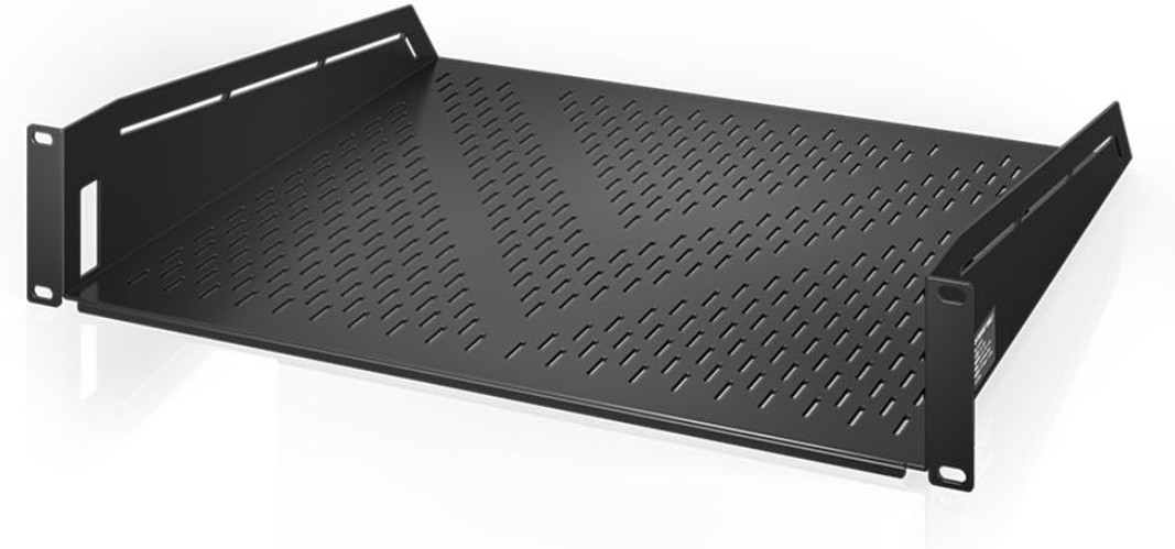 Vented Cantilever 2U Universal Rack Shelf, 40cm Deep | Designed for 19” Equip…
