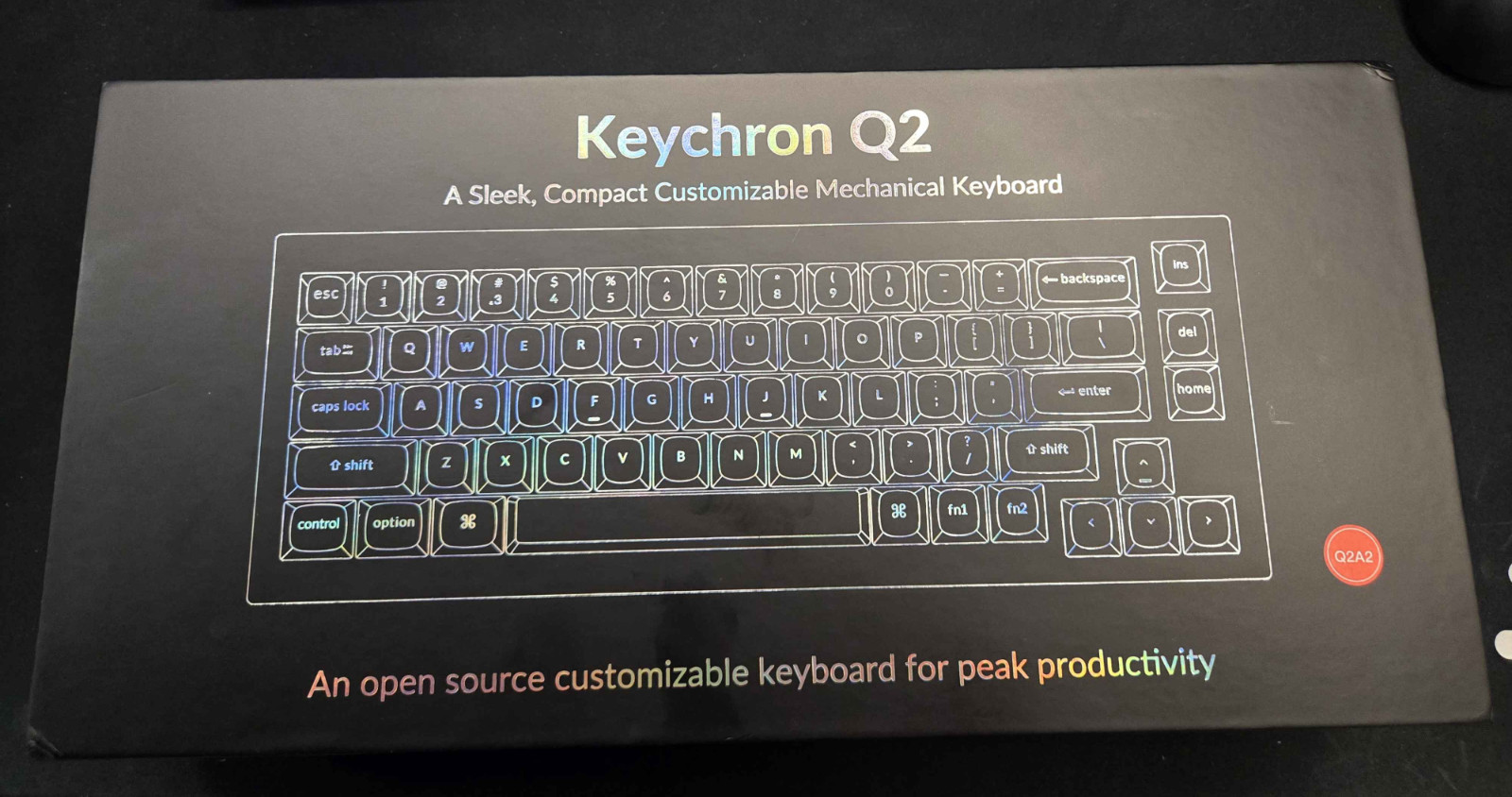 Keychron Q2 Mechanical Barebones kit- Grey, Q2A2, 65% layout
