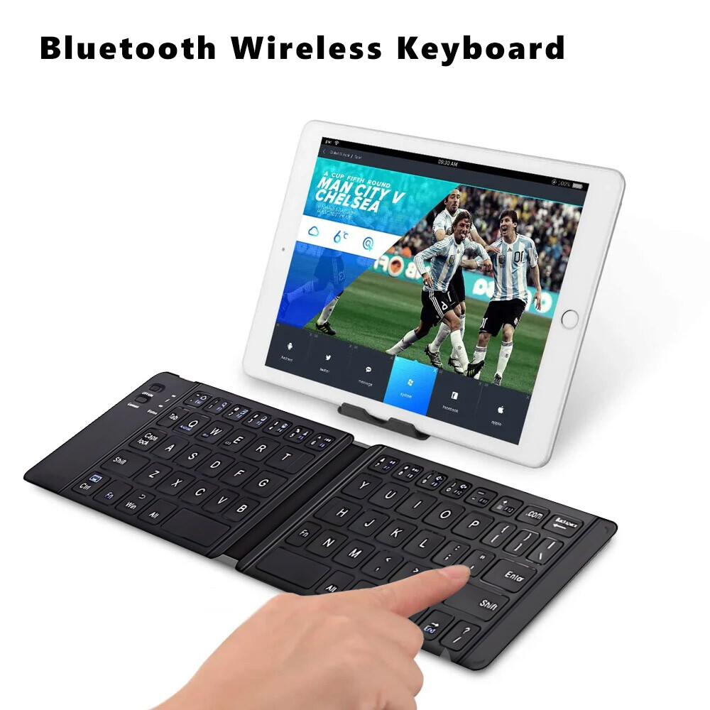 Compat Foldable Keyboard Bluetooth PC iPhone iOS Android Rechargeable Keypad US