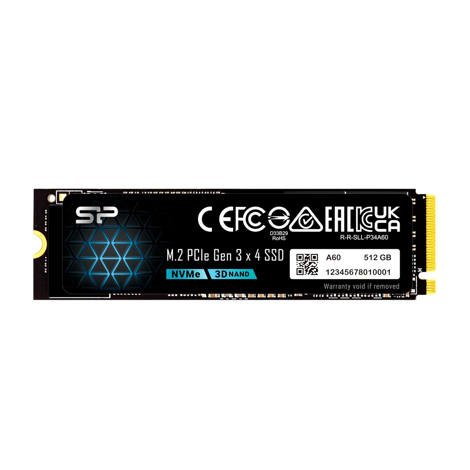 Silicon Power 512GB NVMe M.2 PCIe Gen3x4 2280 SSD (SP512GBP34A60M28)