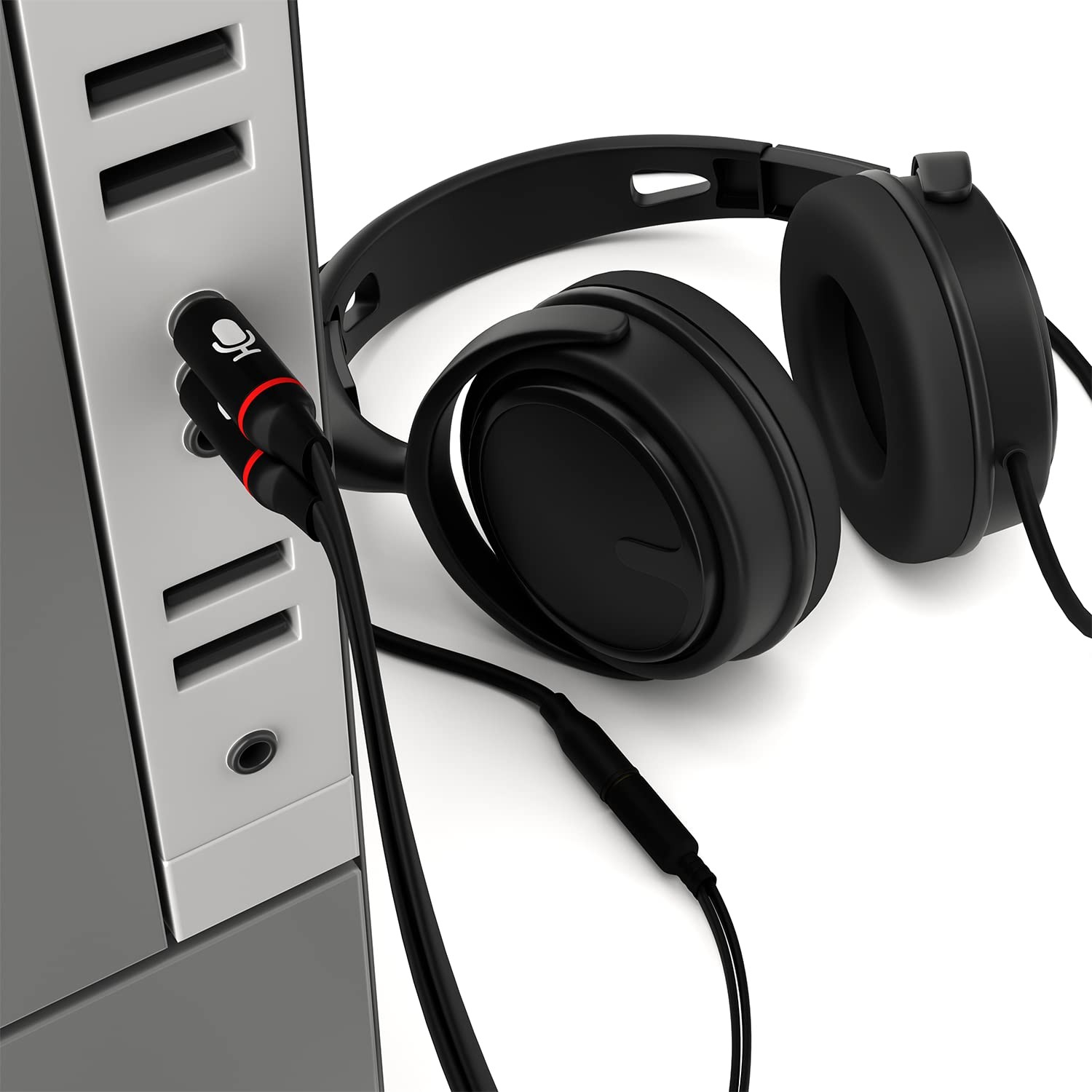 Headphone Splitter For Computer 3.5mm Jack Audio Y Cable Cord Replacement