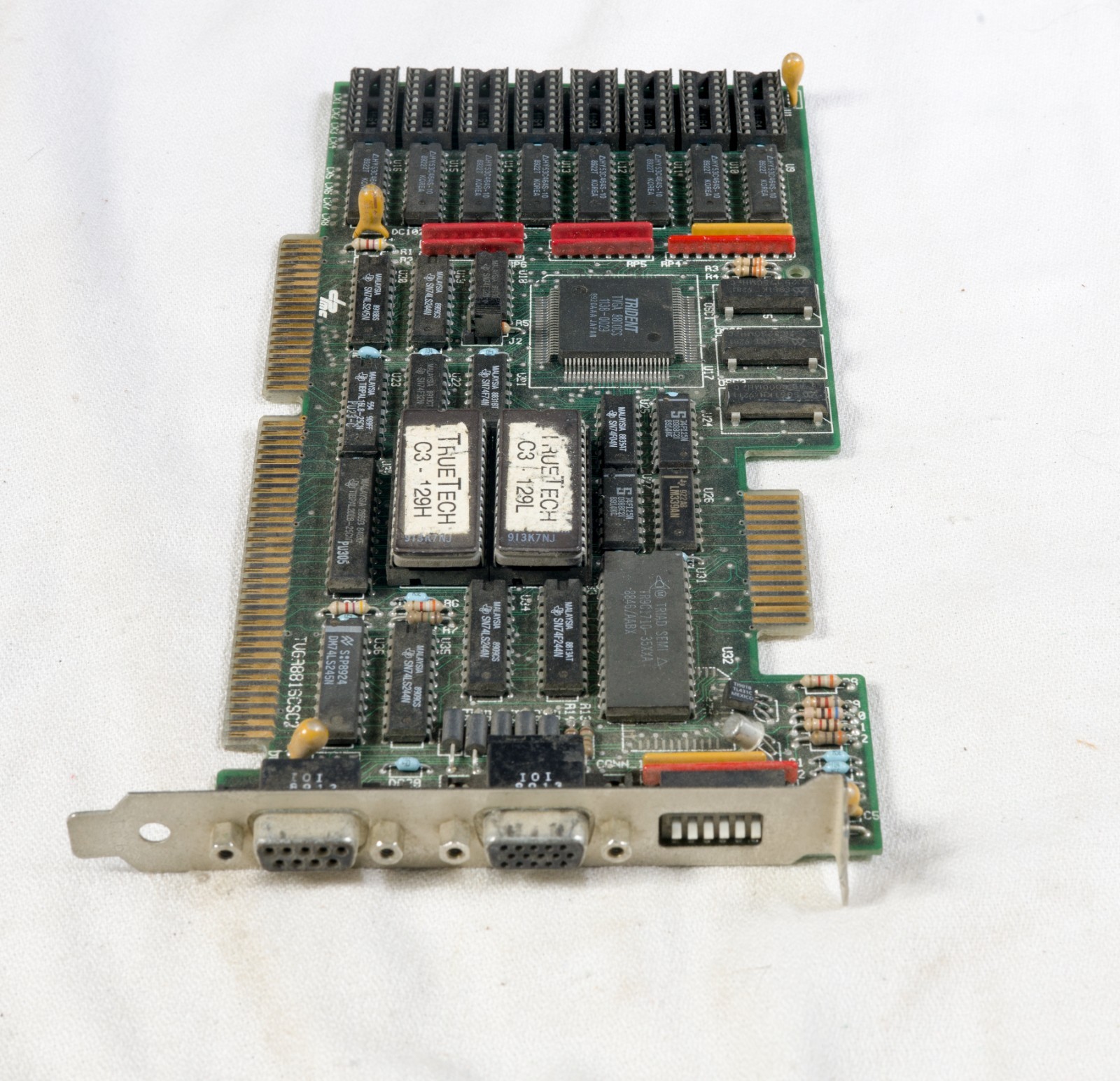 Vintage TrueTech Trident TVGA8800CS VGA EGA card 256KB 16 bit ISA tested ISAB66