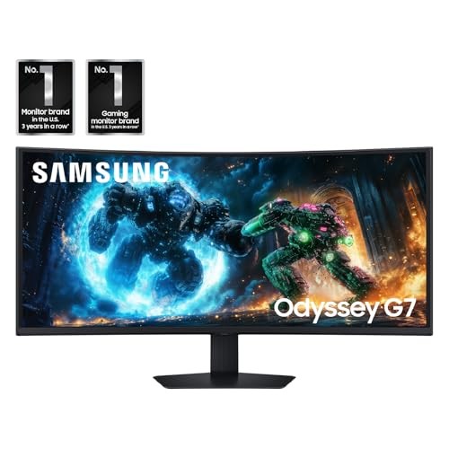 BLACK – SAMSUNG 40” ODYSSEY G7 (G75F) WUHD RESOLUTION, 180HZ, CURVED LS40FG756EN