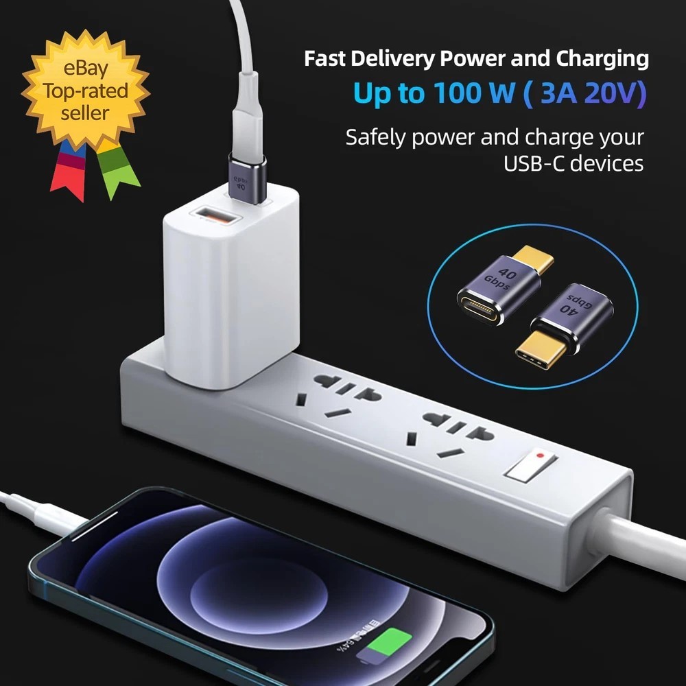 USB C Extender Adapter 40Gbps 8K 60Hz USB C Male to Female Extension Adapter