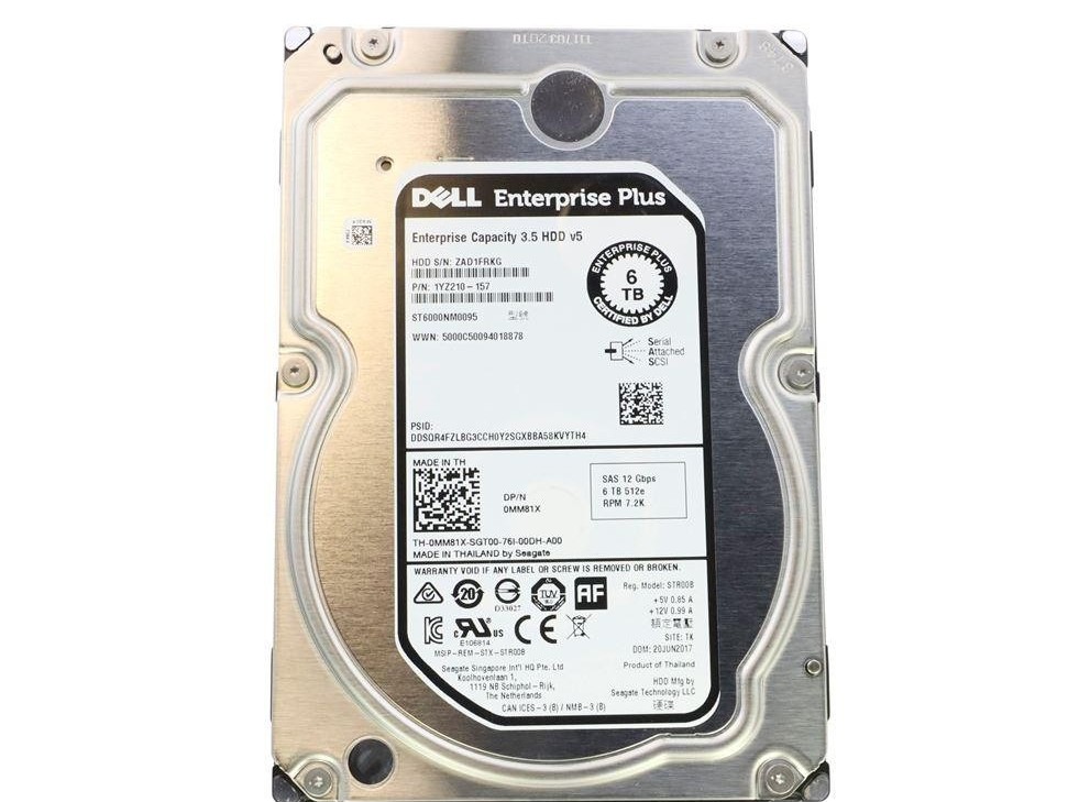 FOR FIT Seagate ST6000NM0095 6TB Dell FOR MM81X 3.5in 7.2K RPM 12Gbps SAS HDD