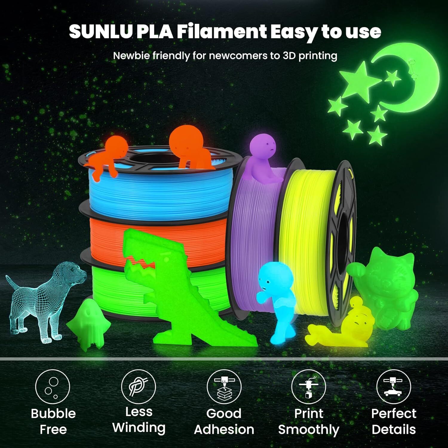 【Buy 4 Get 6】 SUNLU PLA+ PETG PLA TPU Silk 3D Printer Filament 1.75mm 1KG/0.25KG