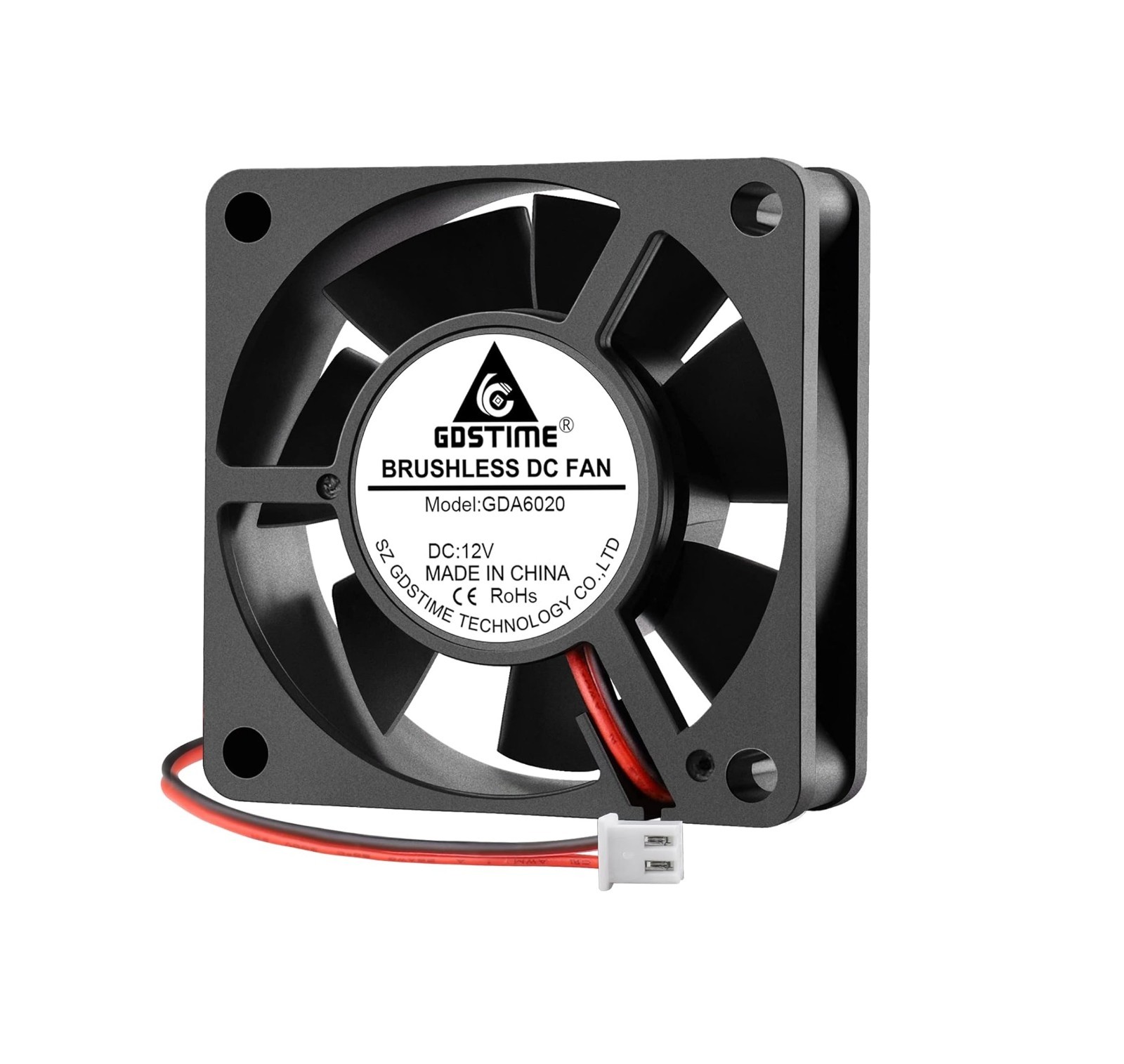 60mm DC 12V 6020 Brushless Cooling Fan 60x60x20mm 2-Pin Wire PC A44