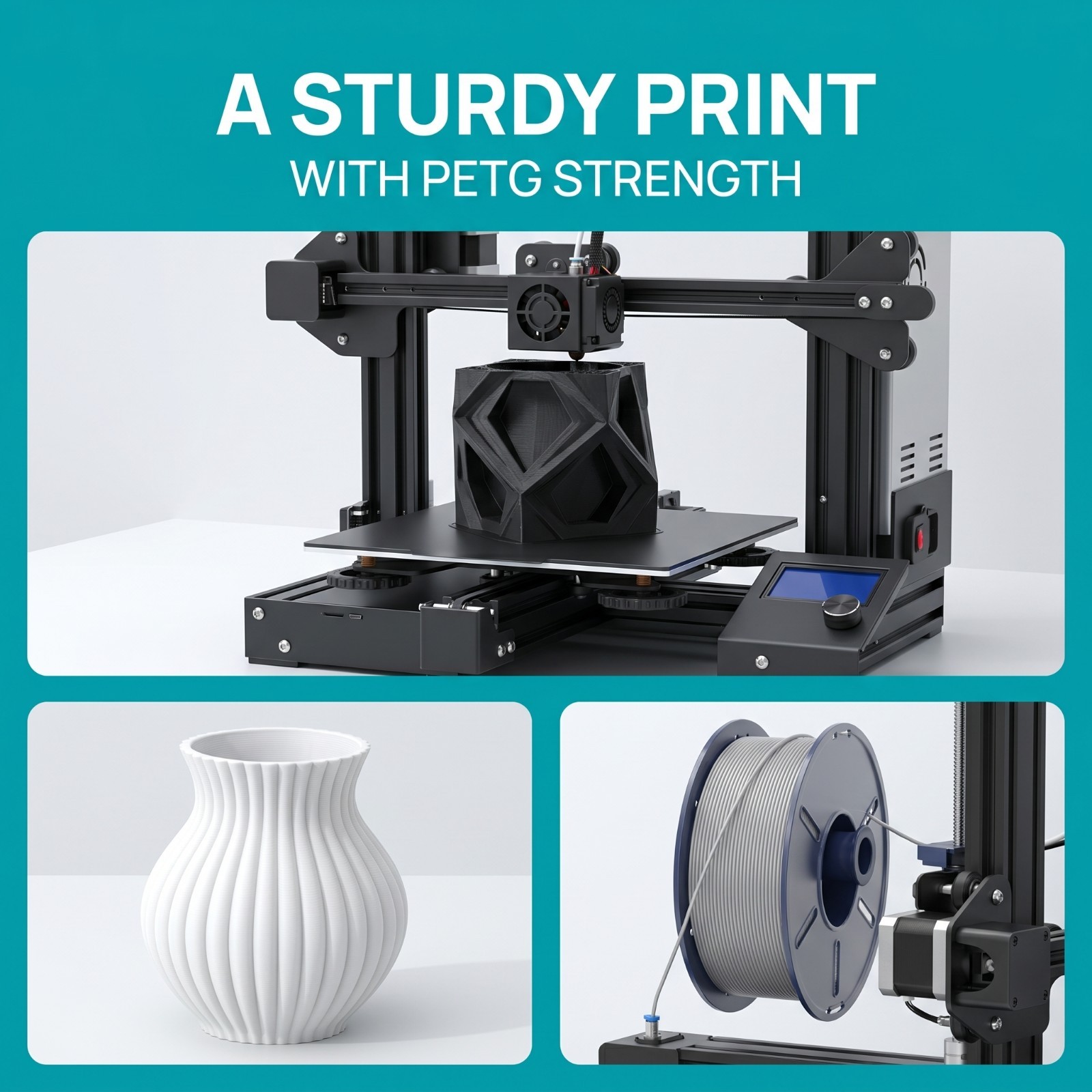 [Buy 10 Pay 6] SUNLU PETG Filament 1kg 1.75mm 3D Printer Filament