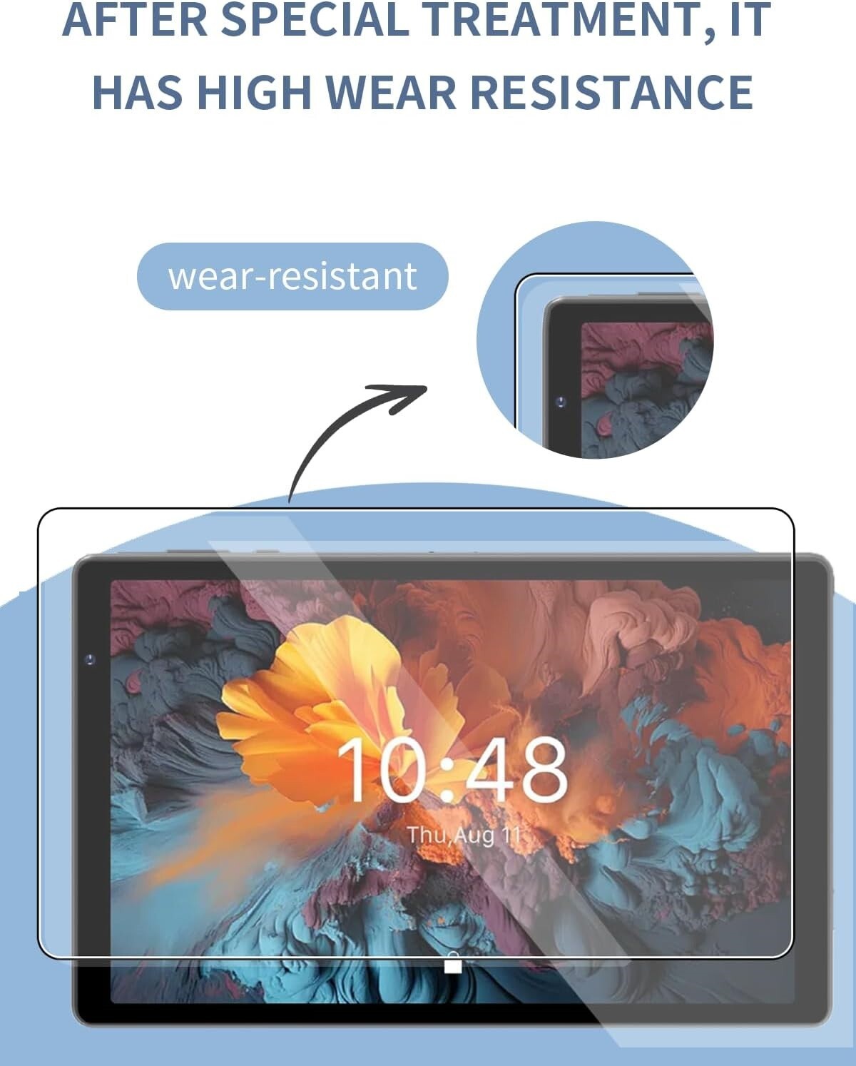 (2 Pack) Screen Protector For 10.1″ Android Tablet (Model: C107) Tempered Glass
