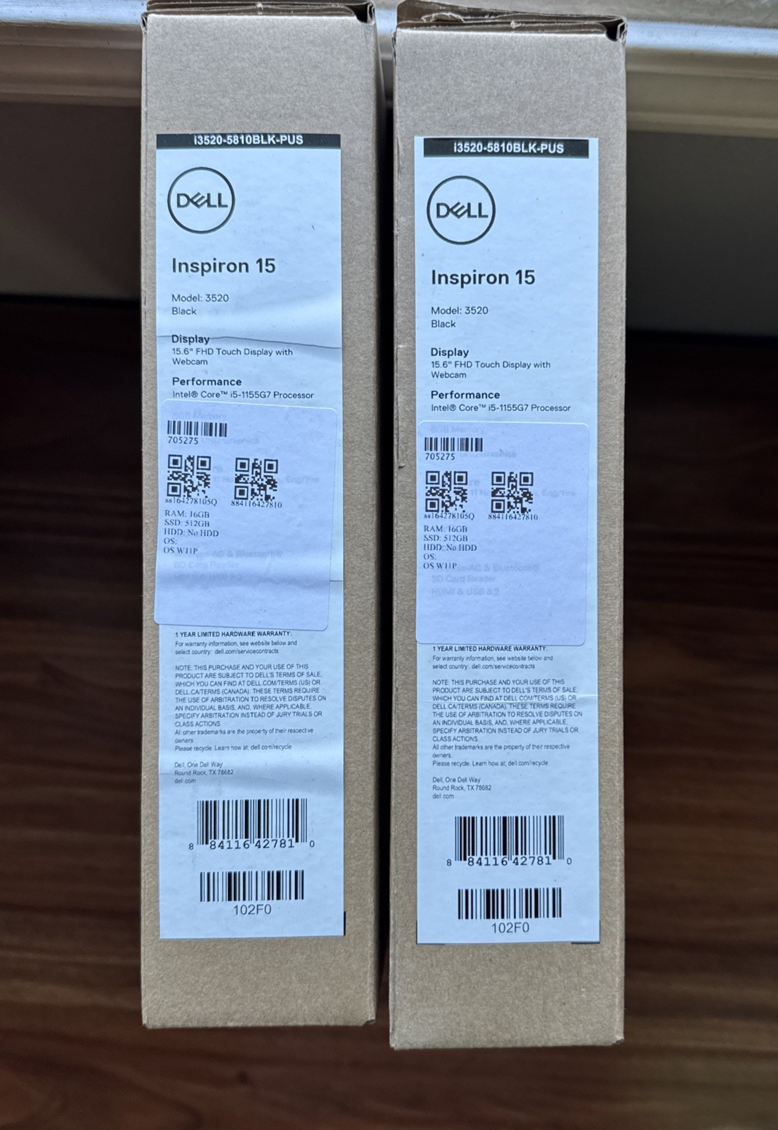 Dell Inspiron 15, 16” Touchscreen, Intel i5-1155G7, 16GB RAM, 512SSD, WIN11 PRO