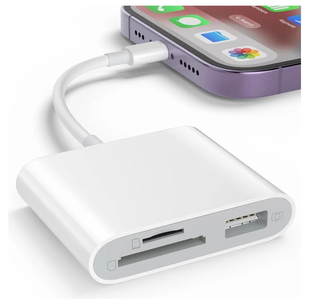 SD Card Reader for iPhone, Memory Card Reader with USB Camera Adapter B5