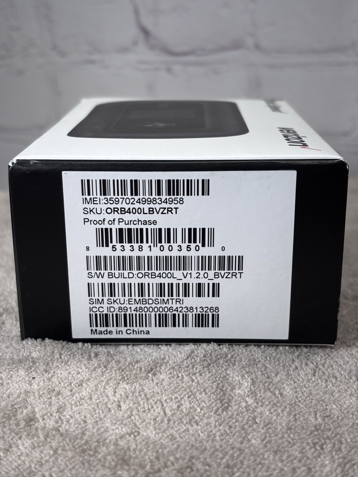 New Verizon Orbic Speed RC400L Mobile Wi-Fi Hotspot 4G LTE ORB400LBVZRT