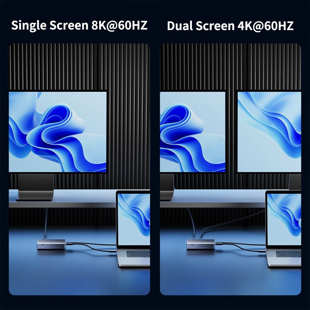 Acasis 40Gbps M.2 NVMe SSD Enclosure & 6-in-1 Dock Support 4K@60Hz HDMI & TB 4/3