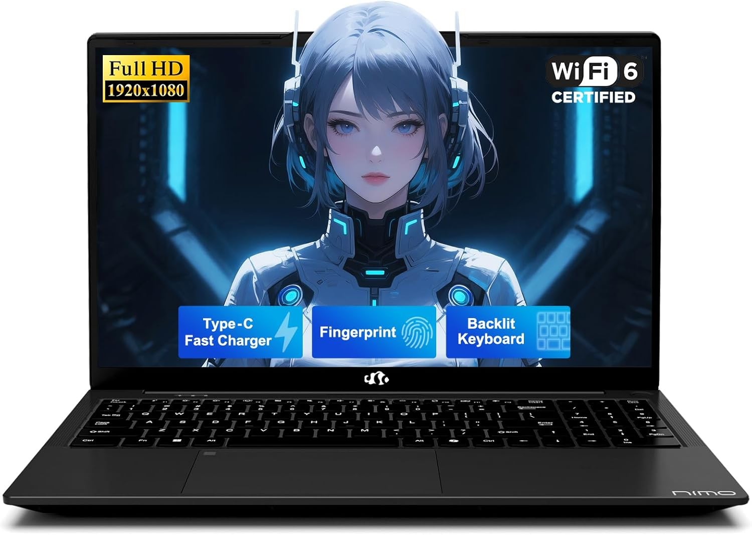 NIMO 15.6″ IPS FHD-Student-Laptop, 16GB RAM 1TB SSD Intel N150 Up to 3.6GHz