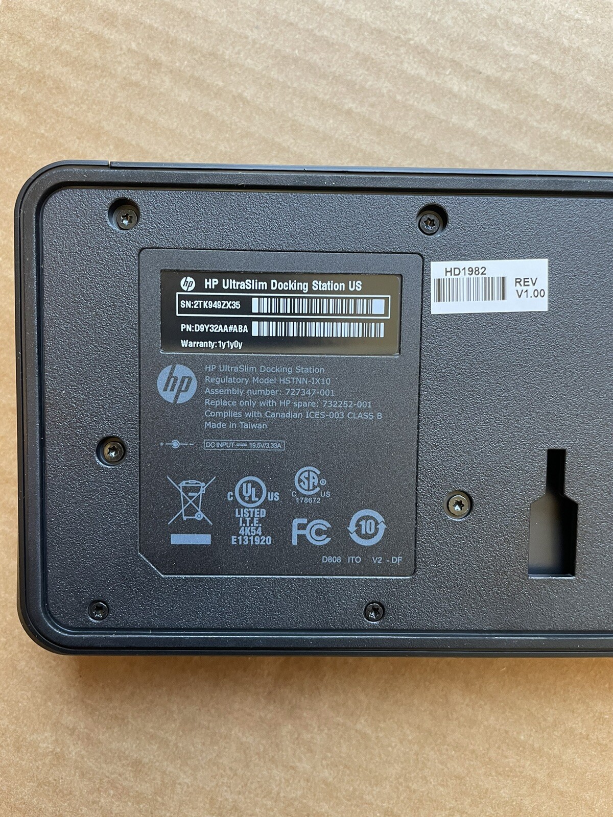 HP D9Y32AA#ABA 2013 UltraSlim Docking Station D9Y32AA#ABA