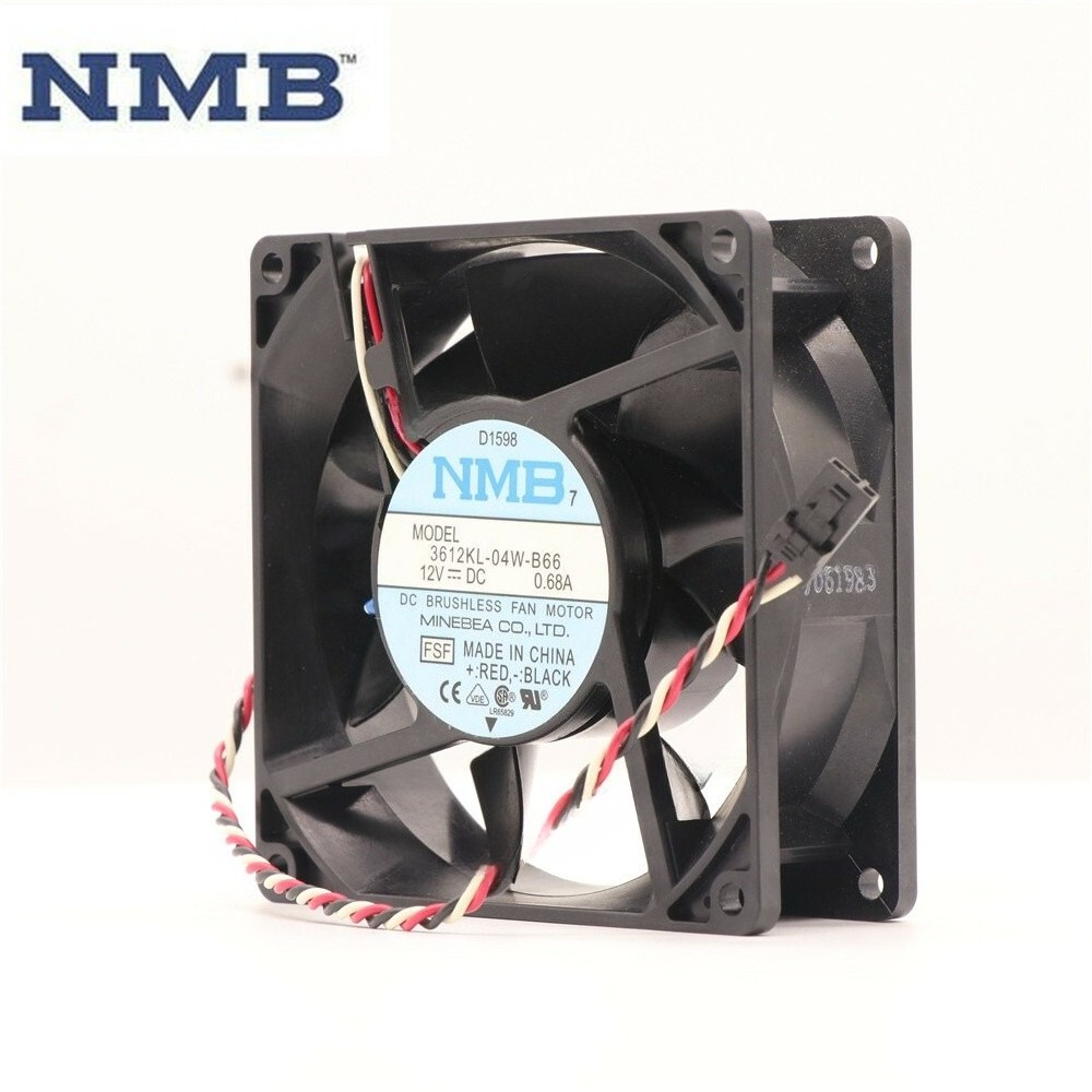 NMB 3612KL-04W-B66 Case Fan DC 12V 0.68A 90*90*32mm For Dell Server Cooling Fan
