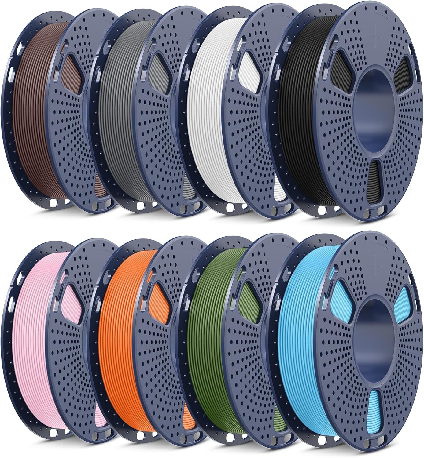 SUNLU PLA 3D Printer Filament Bundle 1.75mm 8 Pack 2kg Total Vacuum Sealed