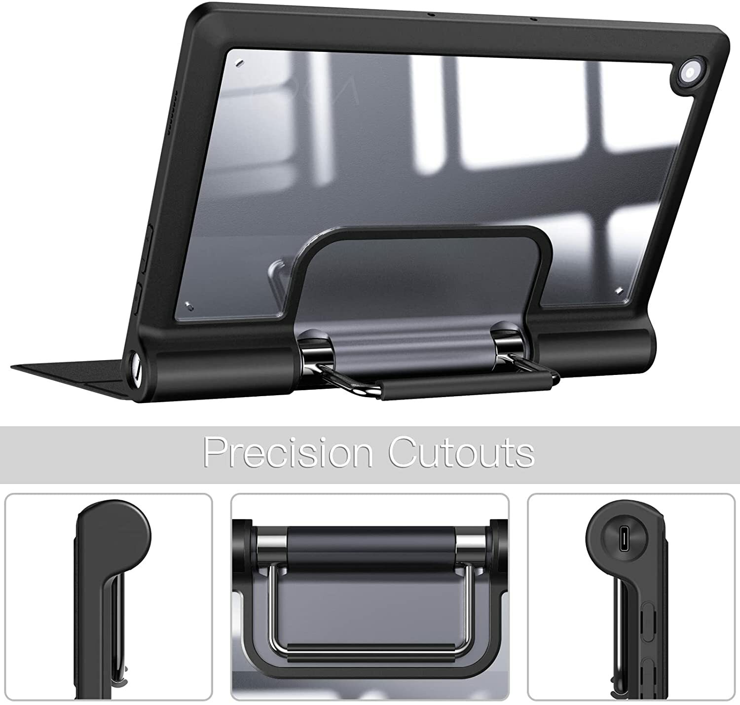 Hybrid Folio Case for Lenovo Yoga Tab 11 2021 Shockproof Cover Clear Back Shell