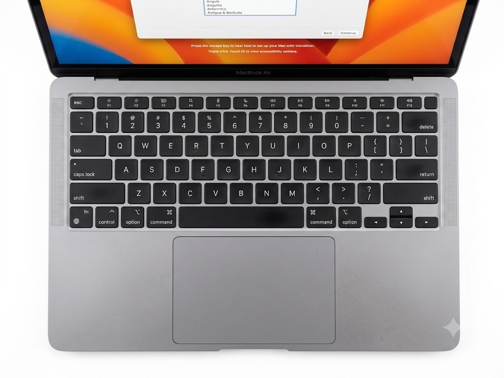 Apple MacBook Air 13″ 2020 M1. 16 GB Ram. 512 GB storage.