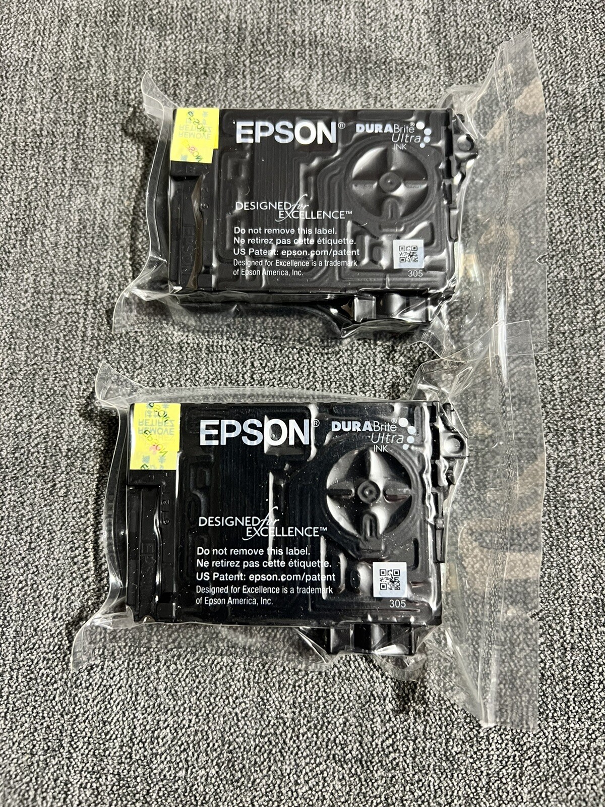 Lot of 2 Epson T288120-D2 DURABrite Ultra Black Dual Ink Packs Standard Capacity