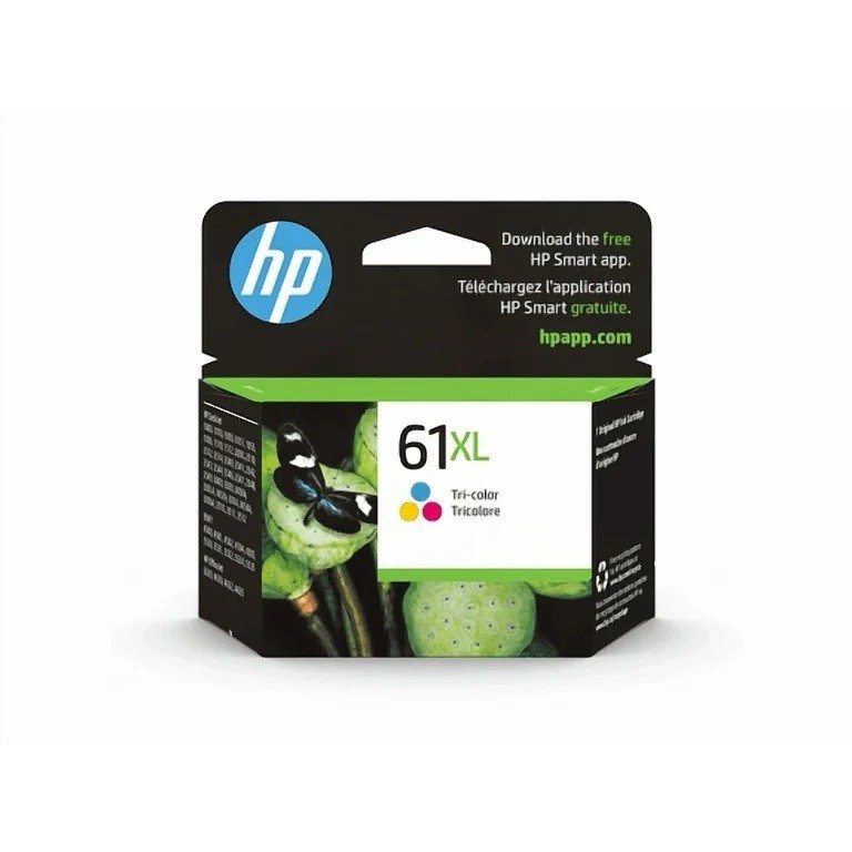 HP 61XL High-Yield Tri-Color Ink Cartridges Cyan Magenta Yellow