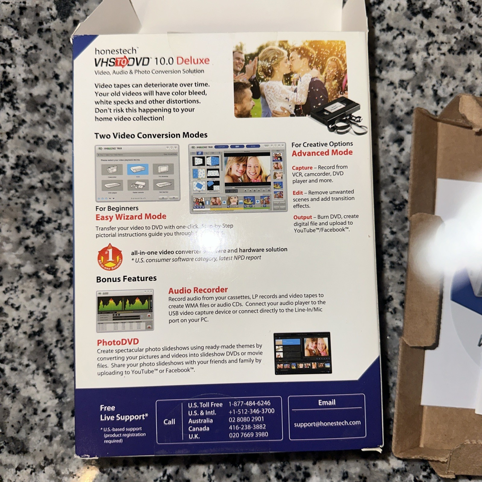 Honestech – VHS to DVD 10.0 Deluxe – Audio Video Photo Converter *CIB *NOB