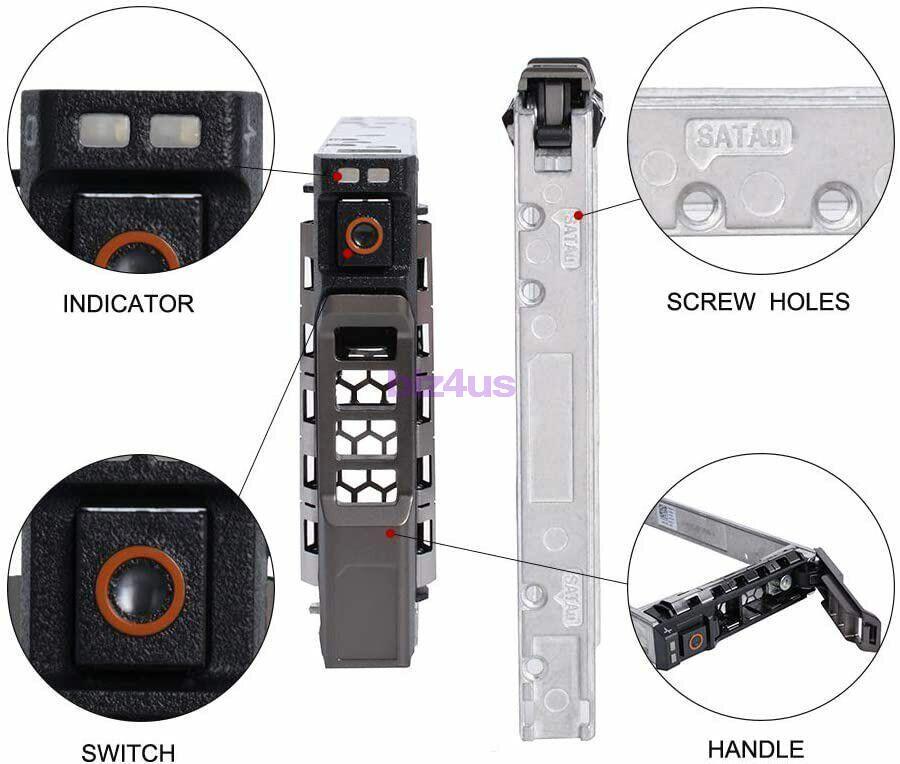 Lot 2.5″ Metal Hard Drive Caddy Tray for Dell R720 R730 R730XD R620 R710 G176J