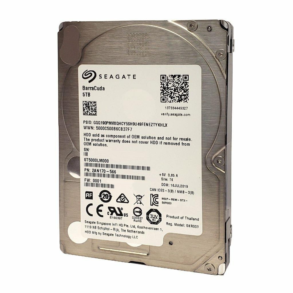 Seagate Barracuda ST5000LM000 5TB 5.4K RPM 6Gb/s SATA 2.5″ Server Hard Drive HDD