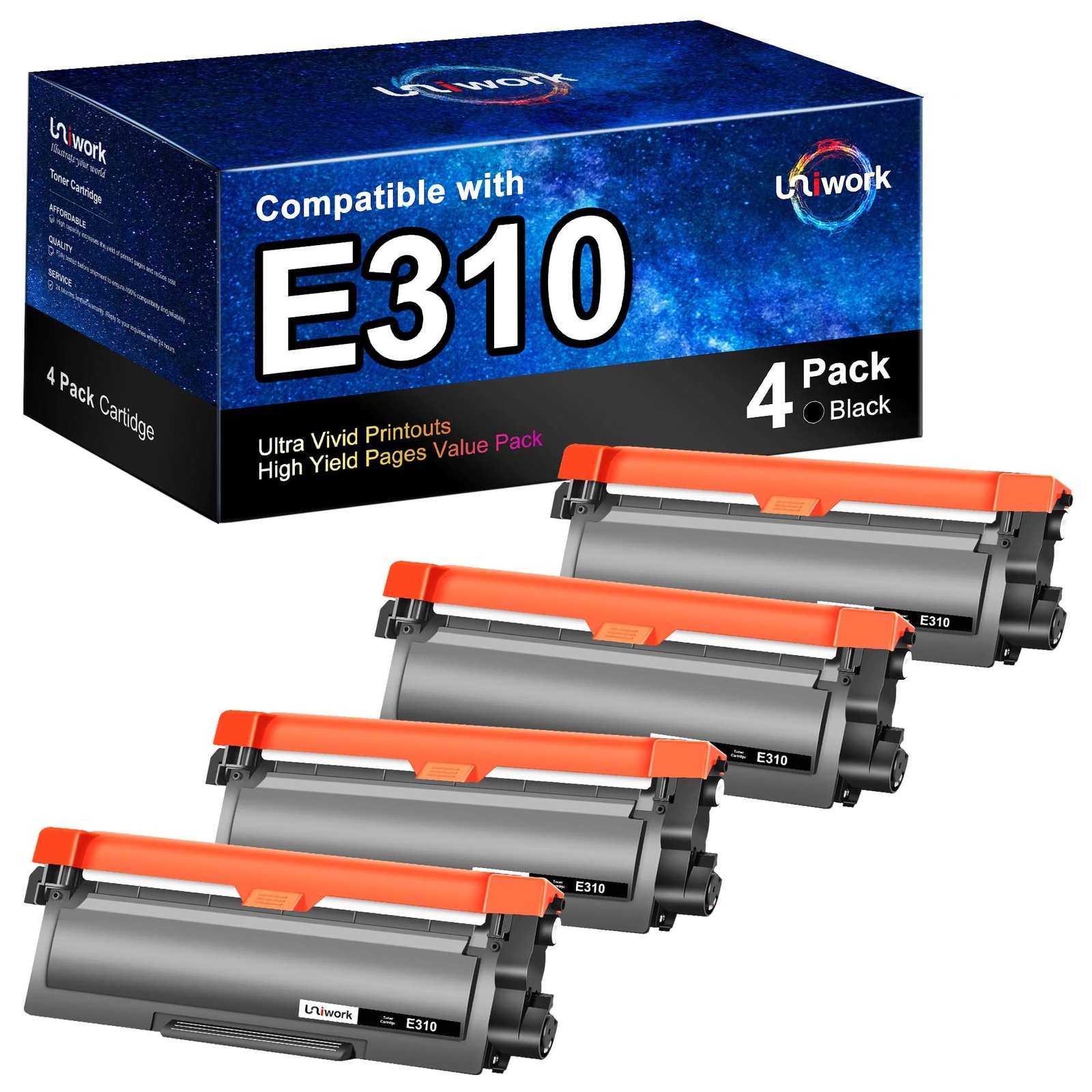 Uniwork Compatible Toner Cartridge Replacement for Dell E310dw P7RMX PVTHG 59…