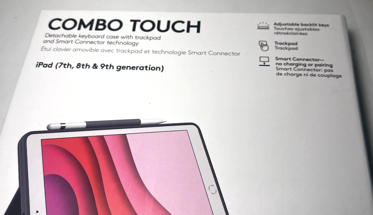 LOGITECH Combo Touch iPad KEYBOARD CASE (7th, 8th, 9th Gen TRACKPAD Graphite NEW