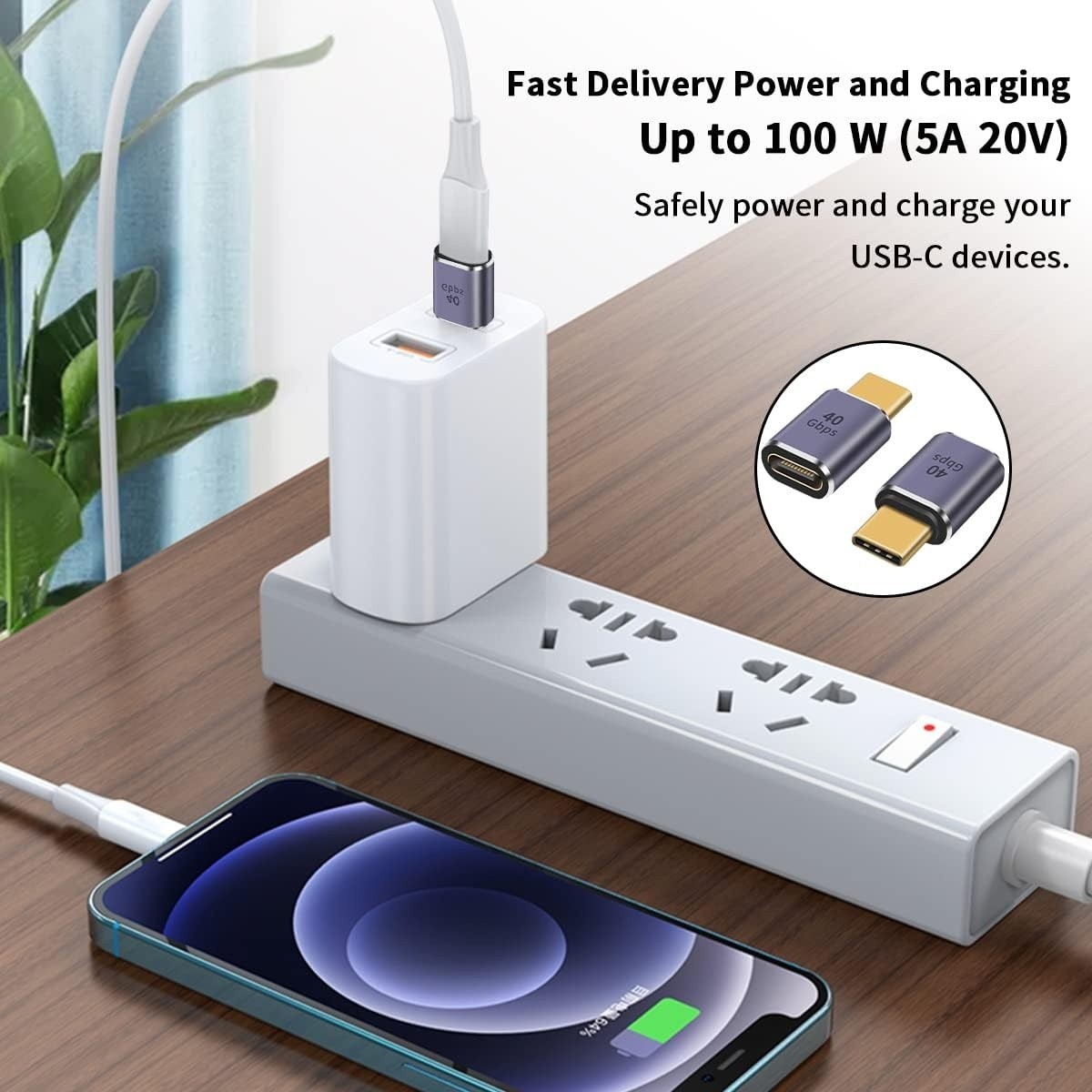 USB C Extender Adapter 40Gbps 8K 60Hz USB C Male to Female Extension Adapter