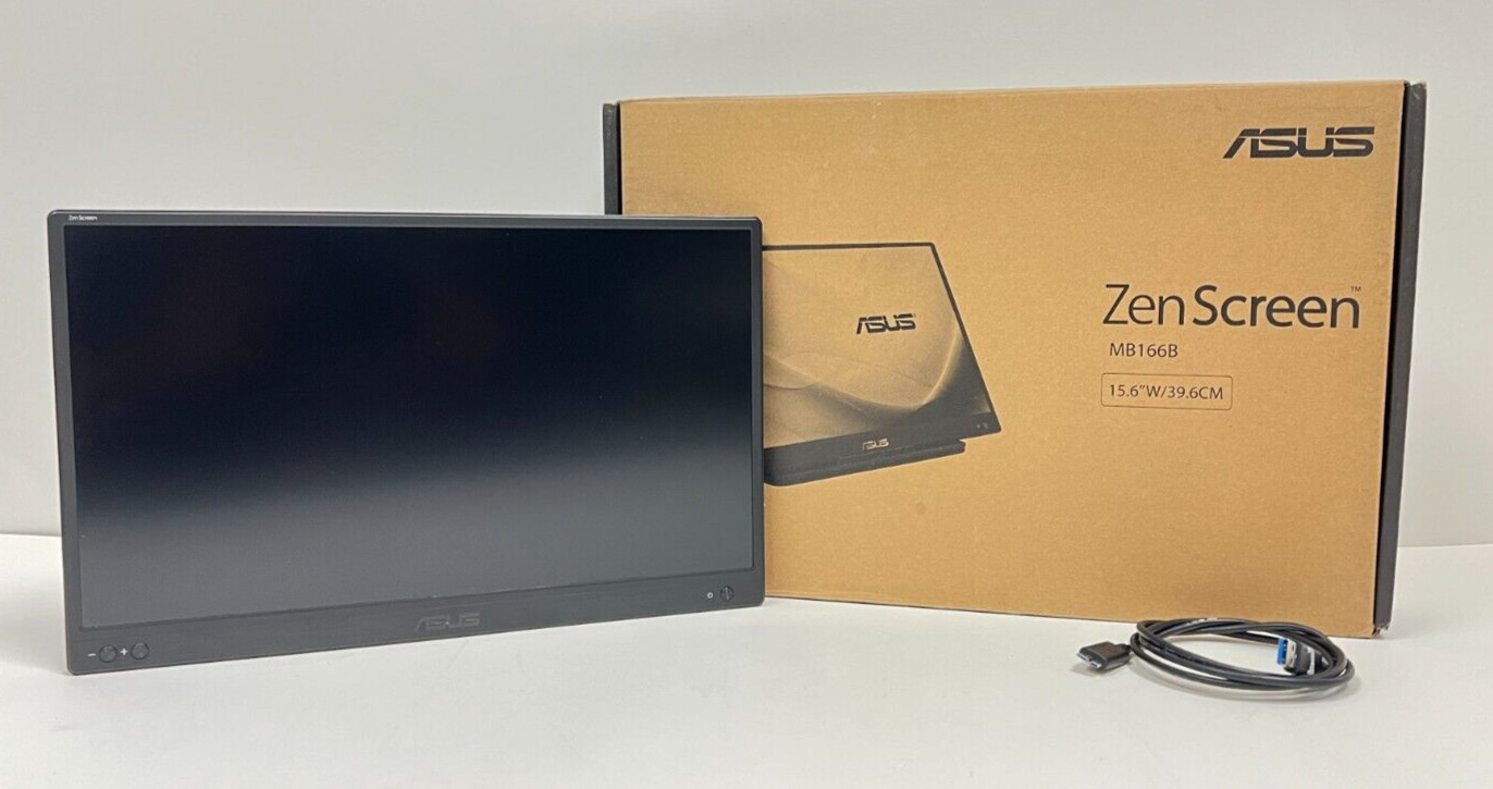 ASUS ZenScreen 15.6” 1080P Portable Monitor MB166B Full HD IPS USB3.2 Anti-Glare