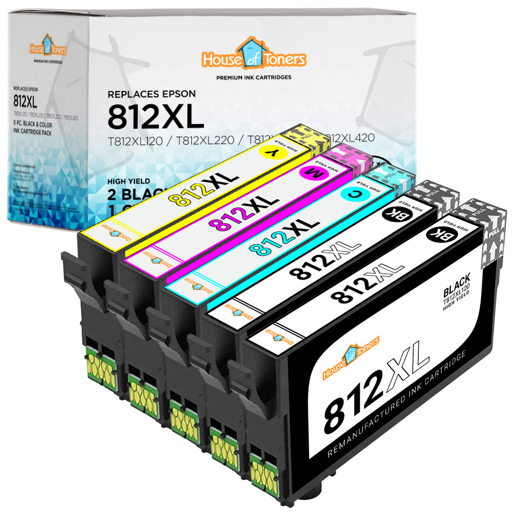 T812XL Ink Cartridges for Epson WorkForce Pro WF-7820 WF-7840 Lot
