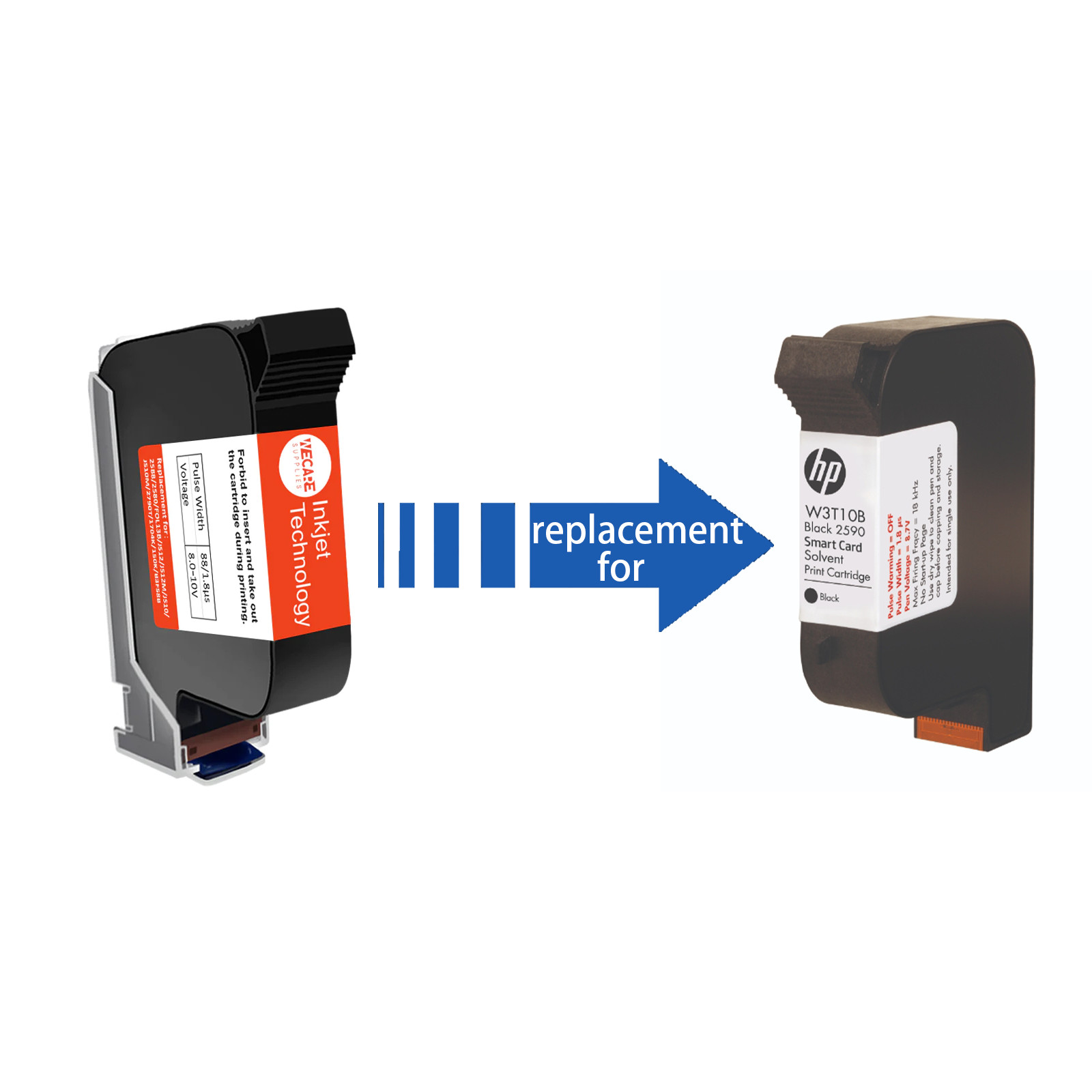 Replacement Fast Dry Ink Cartridge for HP 2590 W3T10B
