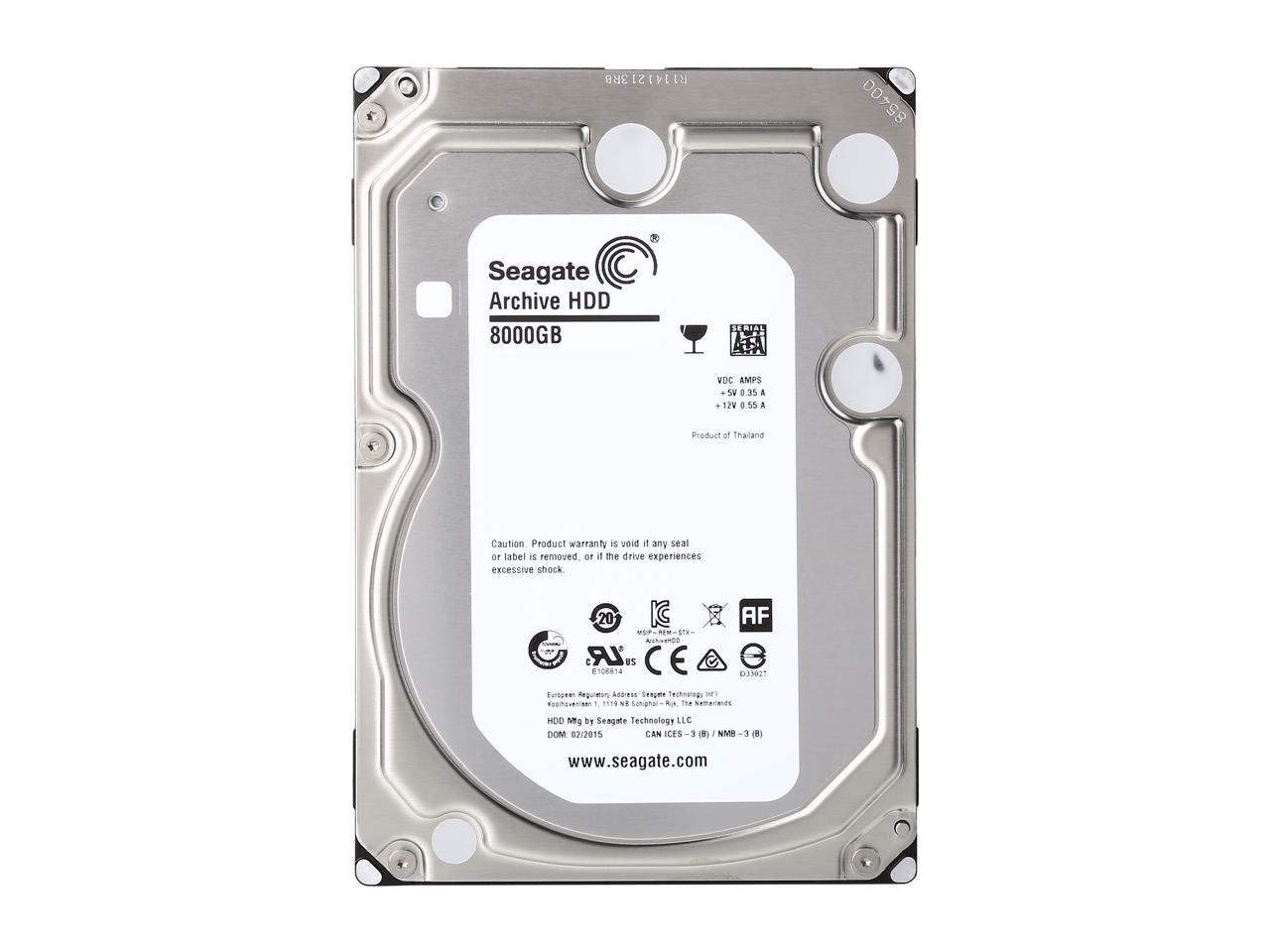 Seagate Internal Hard Drive ST8000AS0002 8TB 5900 RPM 128MB Cache