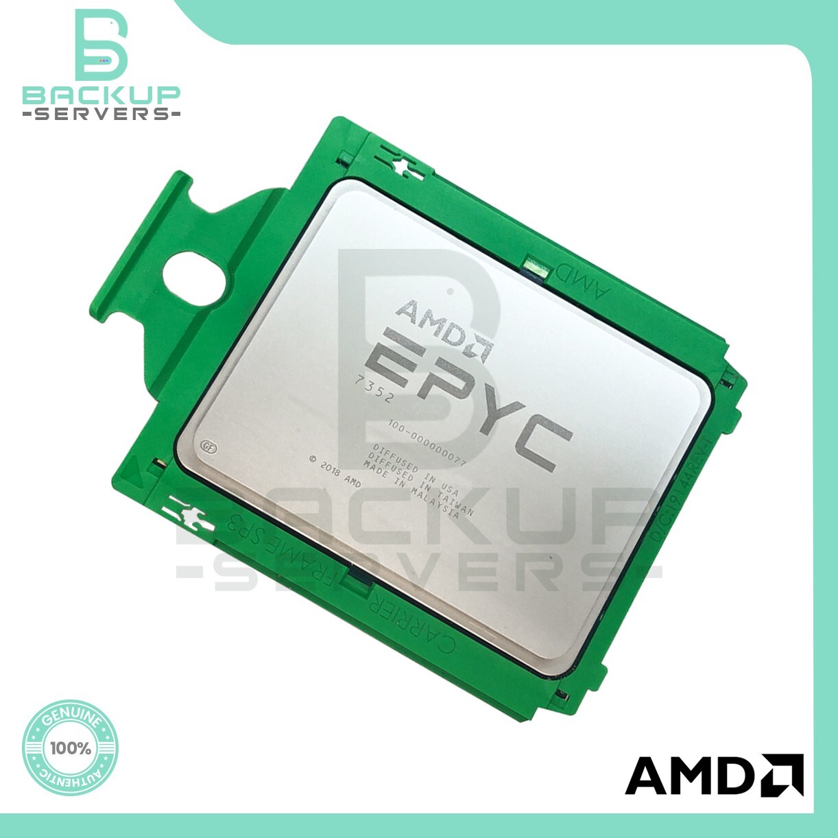 100-000000077 AMD EPYC 7352 2.3GHz 155W 24-Core 128MB SP3 Processor *UNLOCKED*
