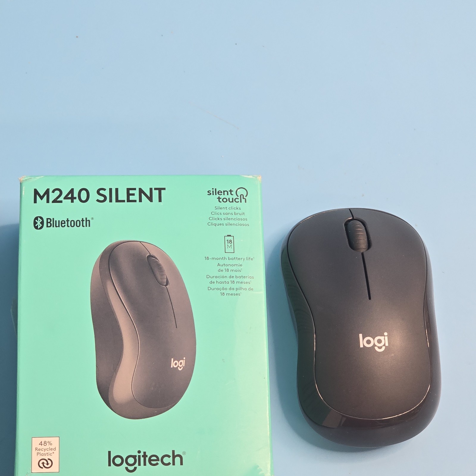 Logitech – M240 Silent Wireless Ambidextrous Mouse – Graphite