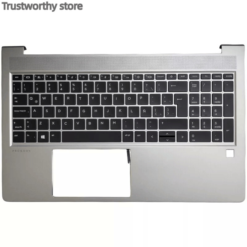 For HP Probook 450 G8 455 G8 Latin Backlit Keyboard Upper Case Palmrest Cover US