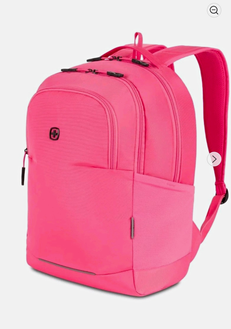 SwissGear 1006 Pink Padded Polyester Laptop Backpack for 16 in Laptop